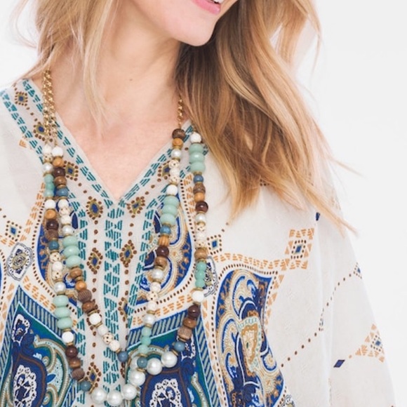 CHICO’S | cool beaded double strand necklace - Picture 3 of 5